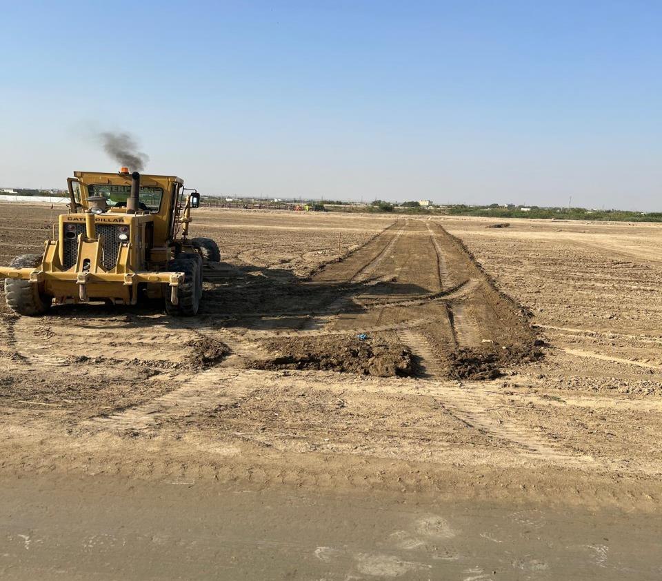 Earthworks and road grading for a Marvel Engineering pipeline right-of-way